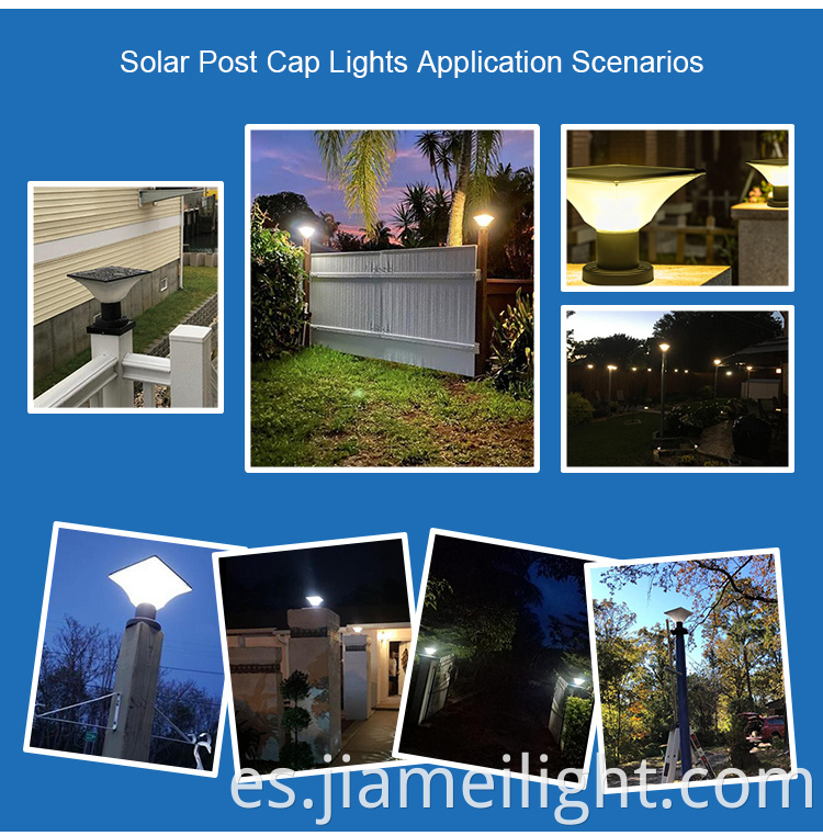 IP65 impermeable al aire libre al aire libre Puerta solar de luz solar Post Pilar LED